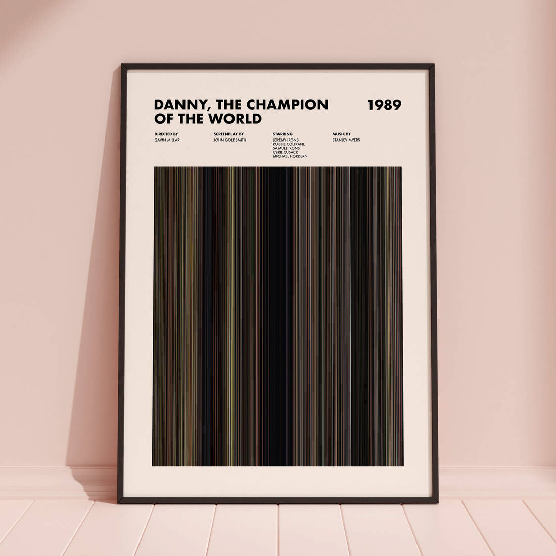 Danny, the Champion of the World Movie Barcode Poster
