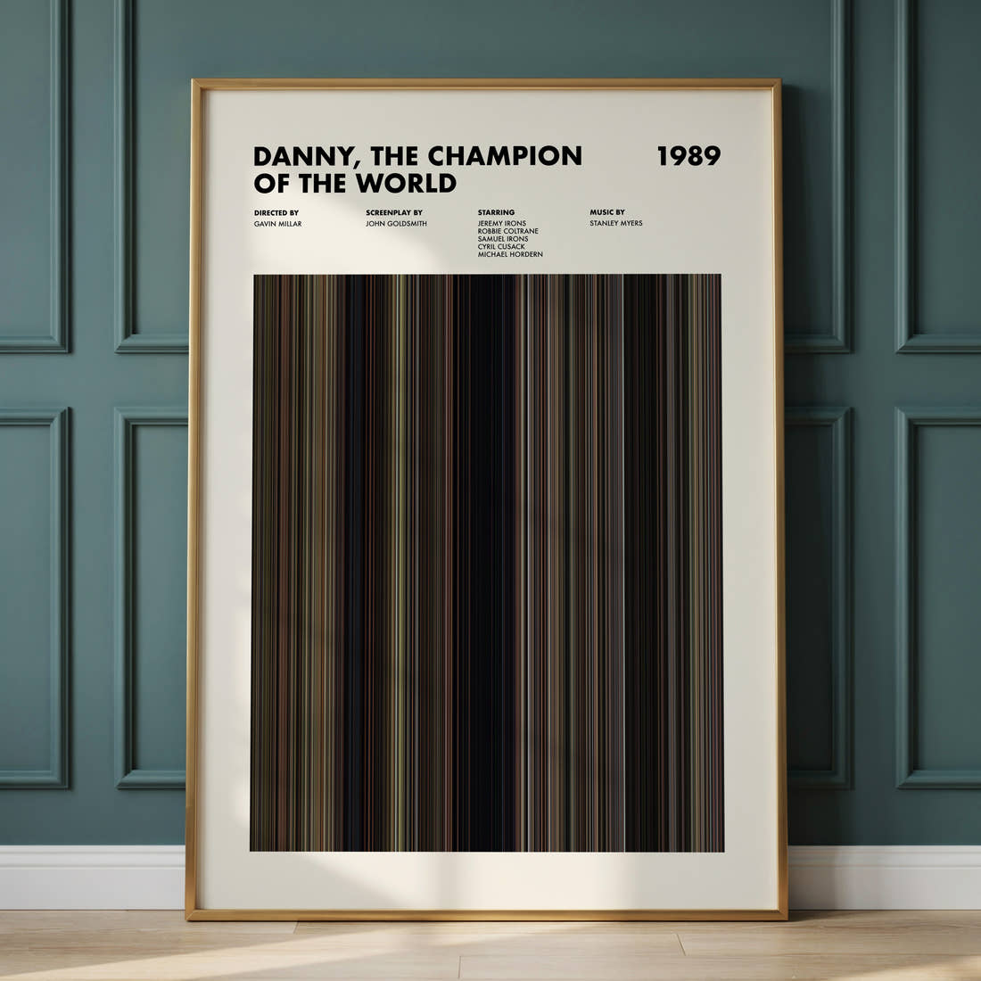 Danny, the Champion of the World Movie Barcode Poster
