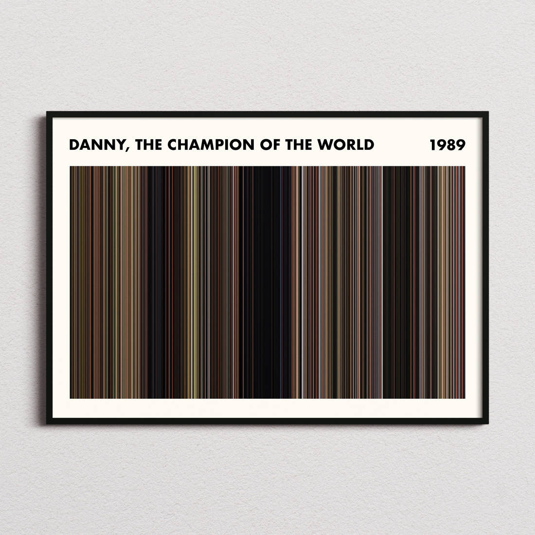 Danny, the Champion of the World Movie Barcode Poster - Simplified