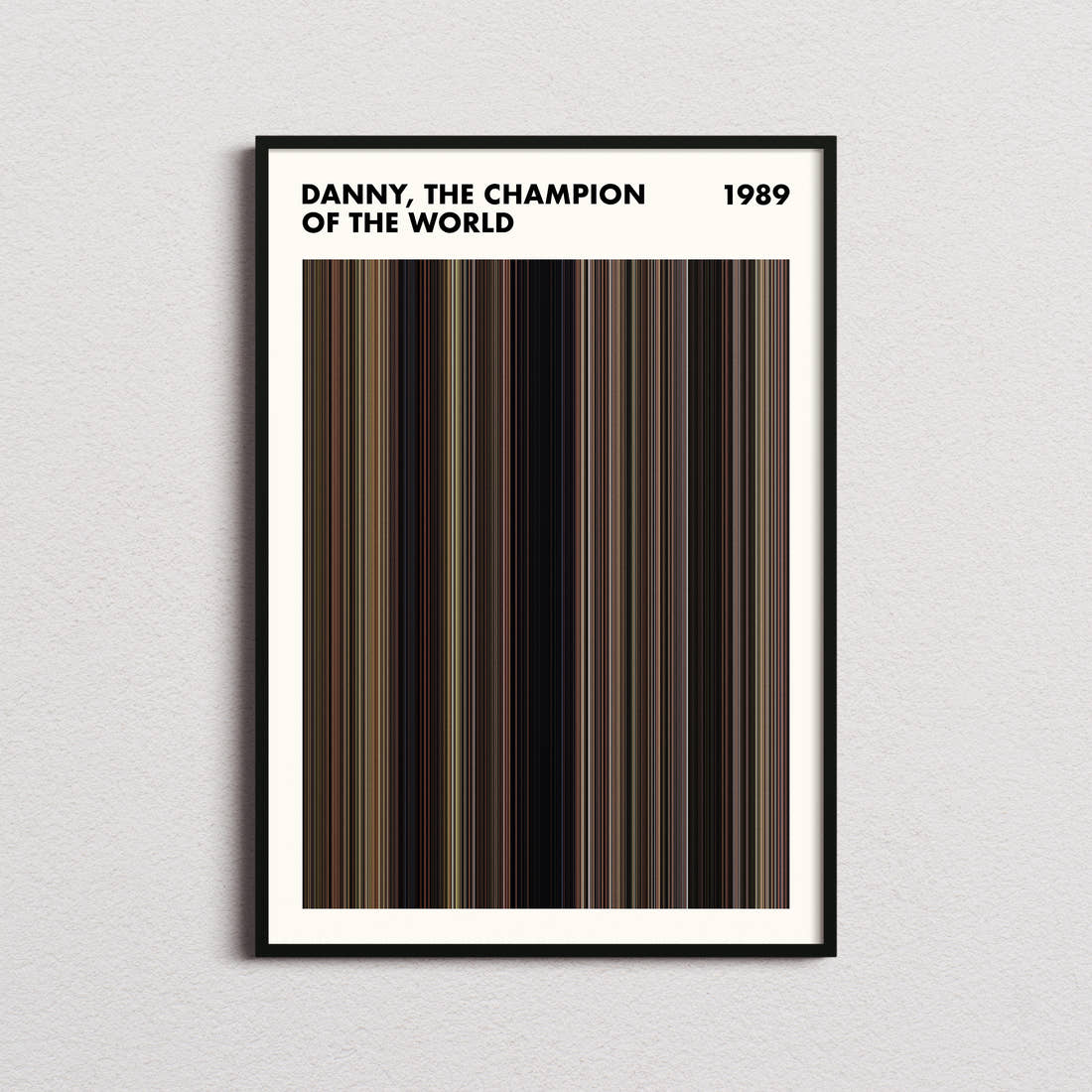Danny, the Champion of the World Movie Barcode Poster - Simplified