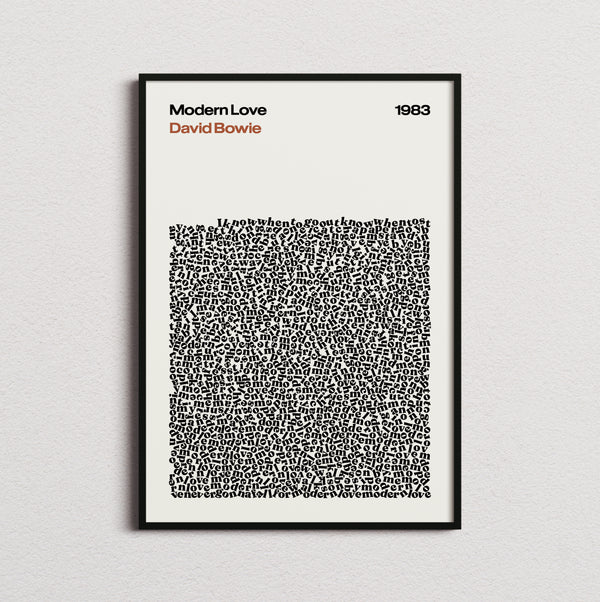 David Bowie Modern Love Lyric Print