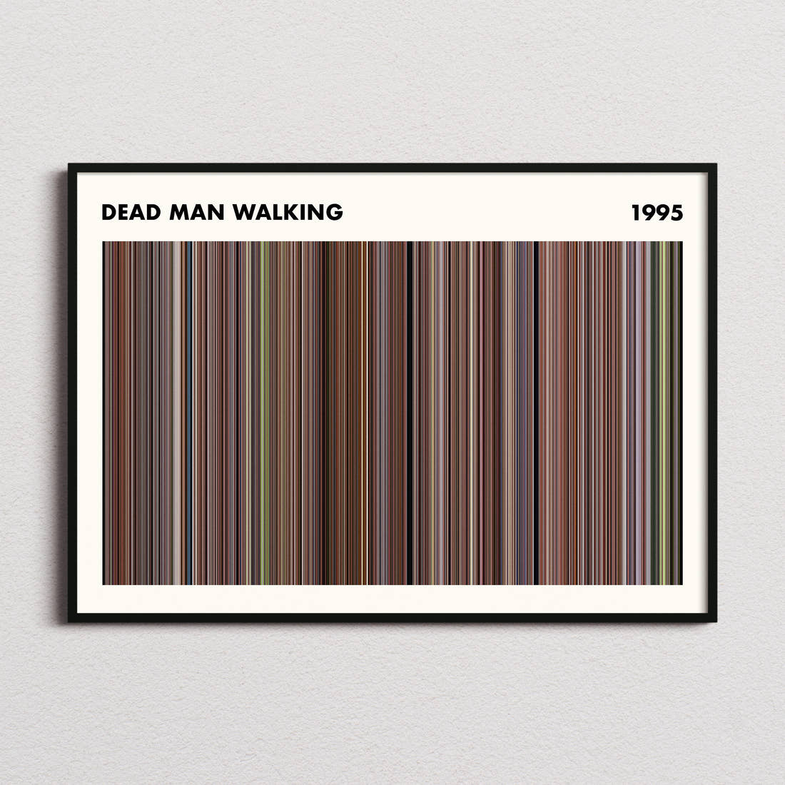 Dead Man Walking Movie Barcode Poster - Simplified