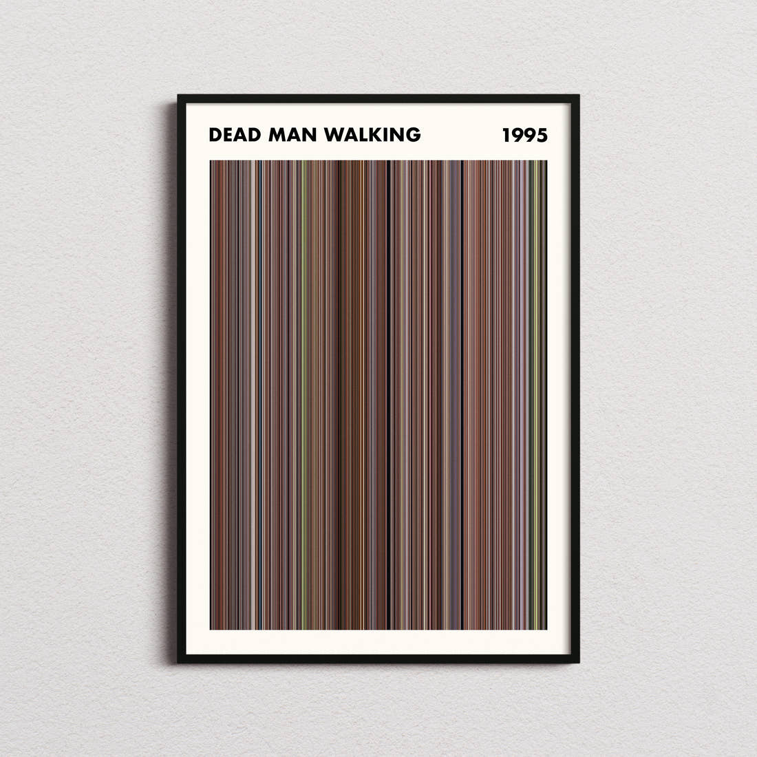 Dead Man Walking Movie Barcode Poster - Simplified