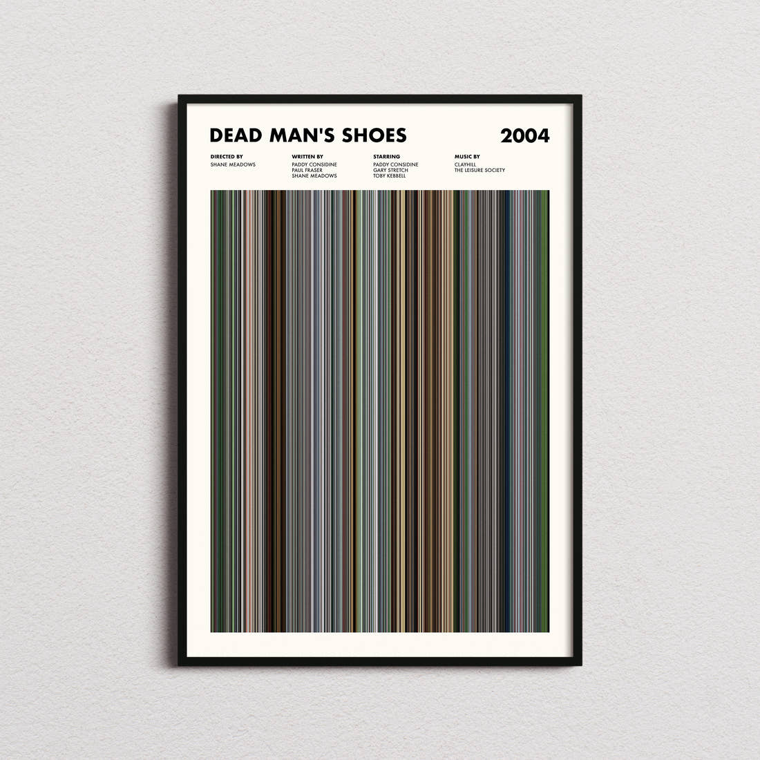 Dead Man's Shoes Movie Barcode Poster