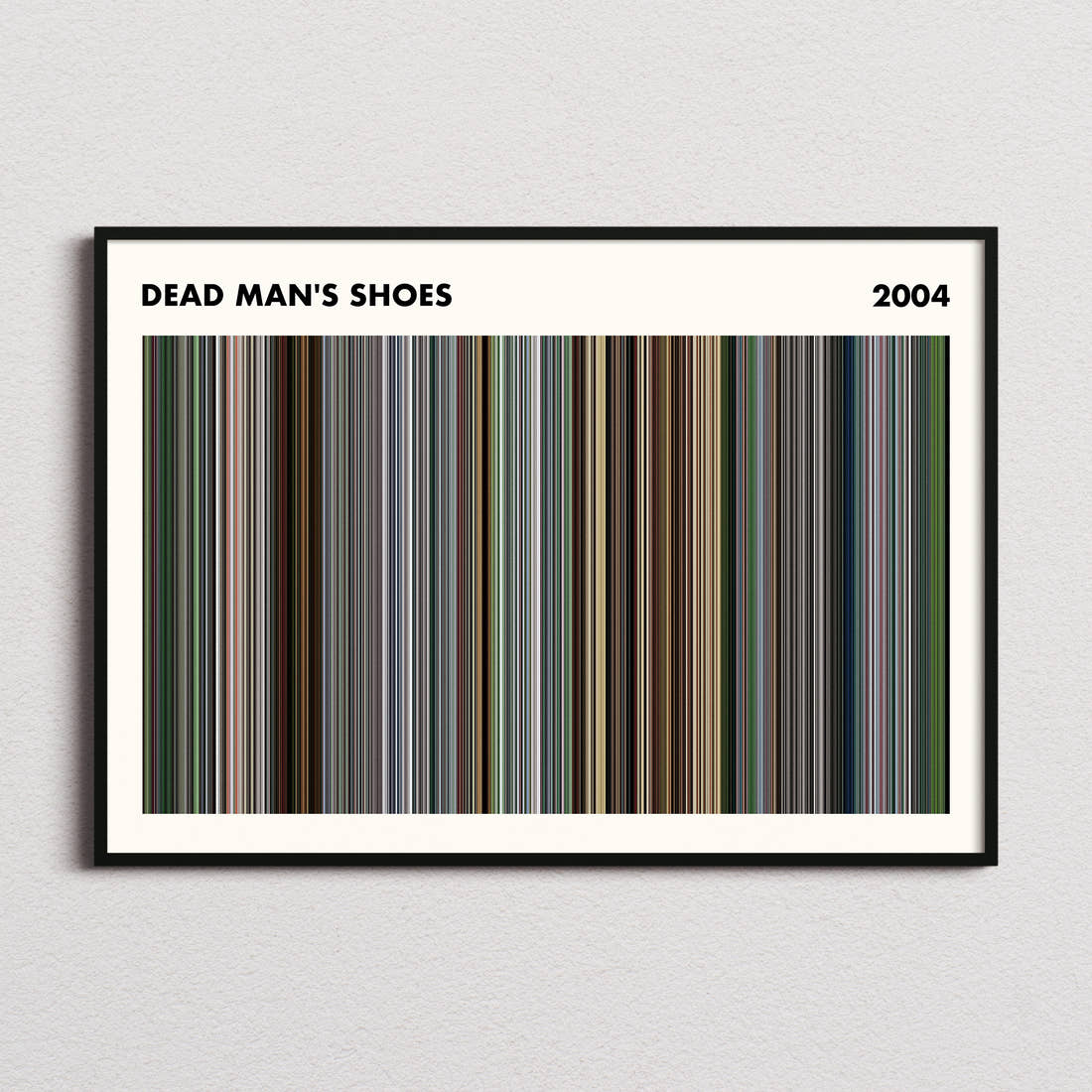 Dead Man's Shoes Movie Barcode Poster - Simplified
