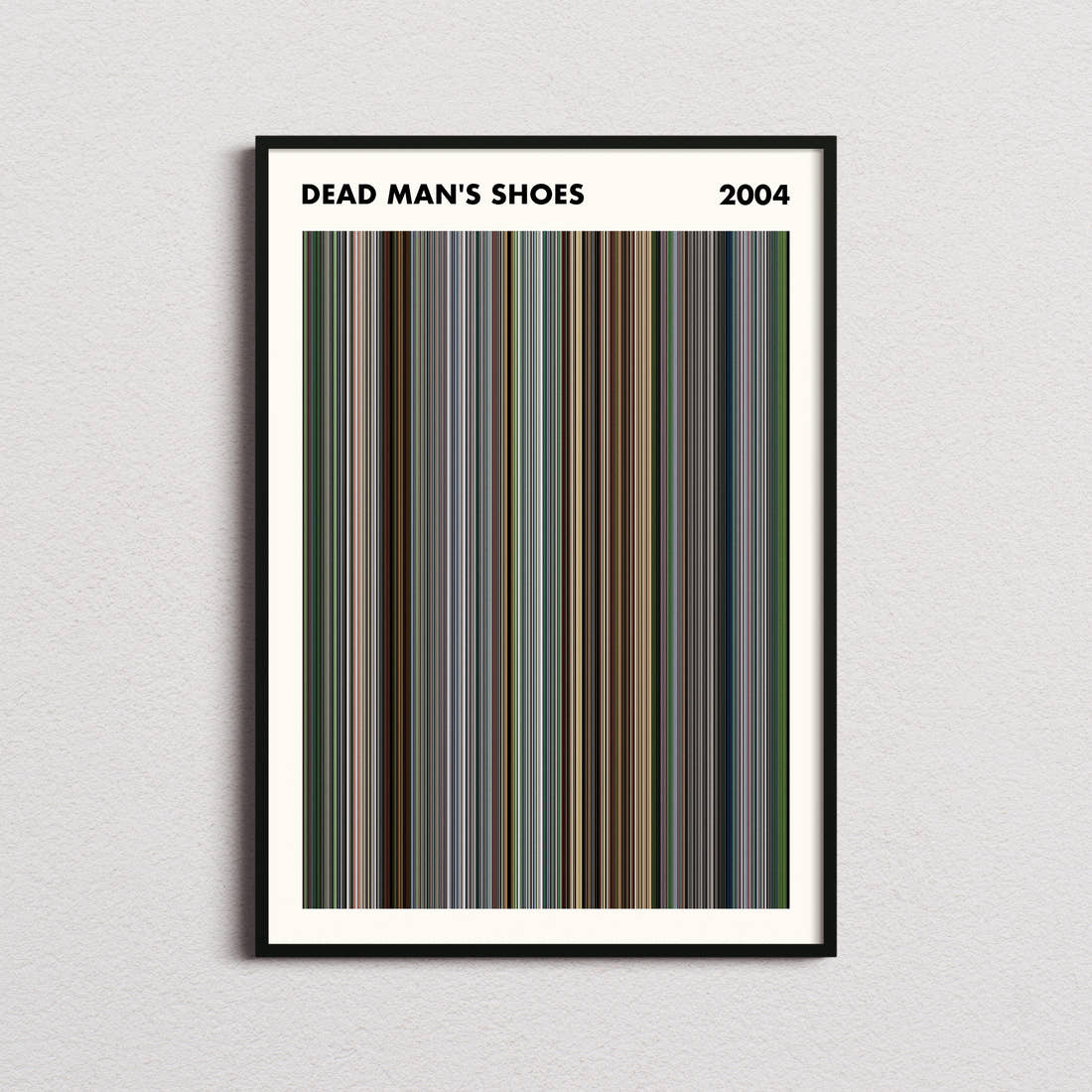 Dead Man's Shoes Movie Barcode Poster - Simplified