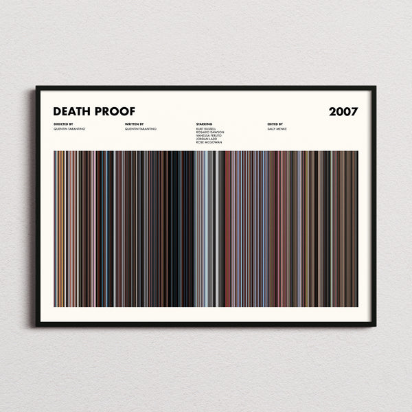 Death Proof Movie Barcode Poster