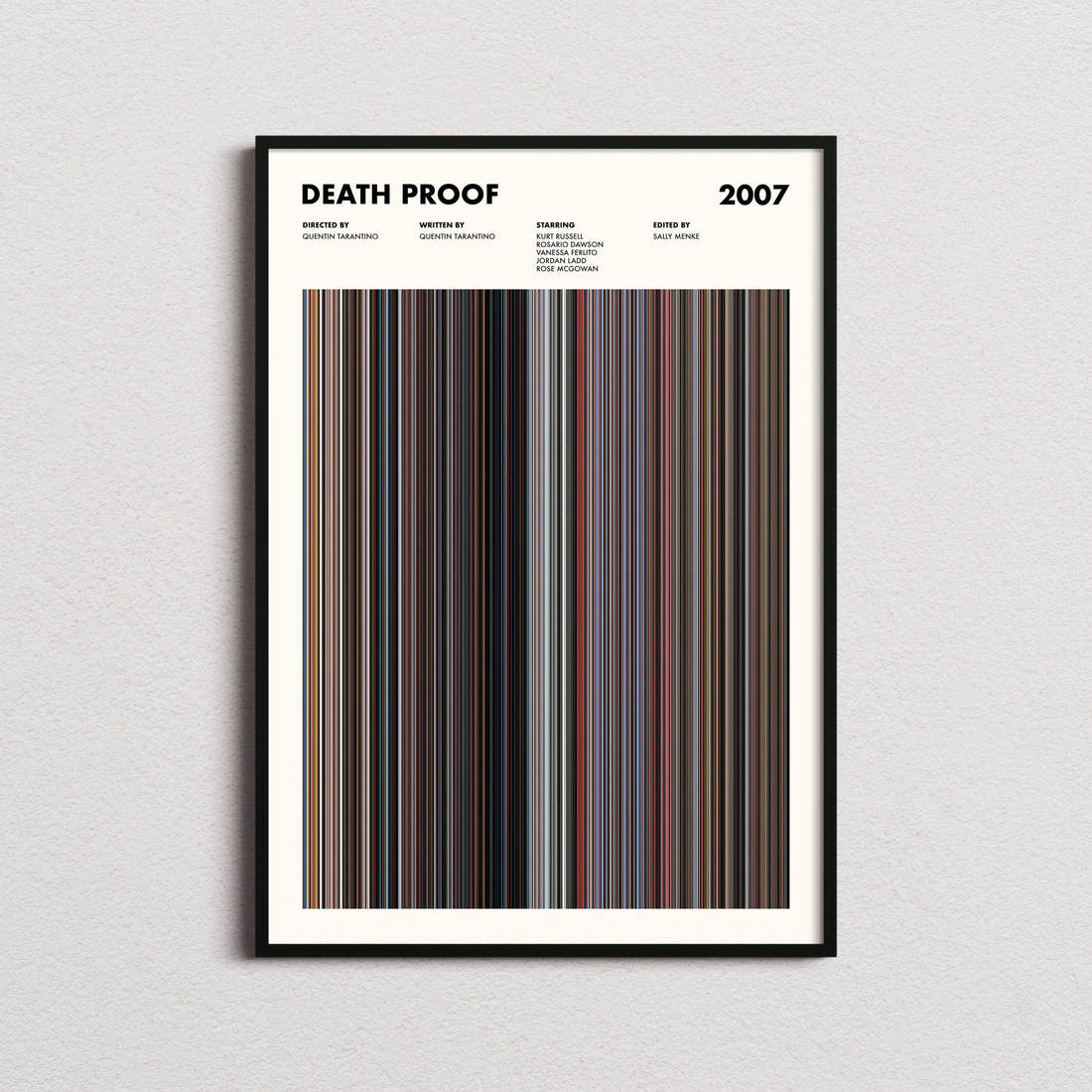Death Proof Movie Barcode Poster