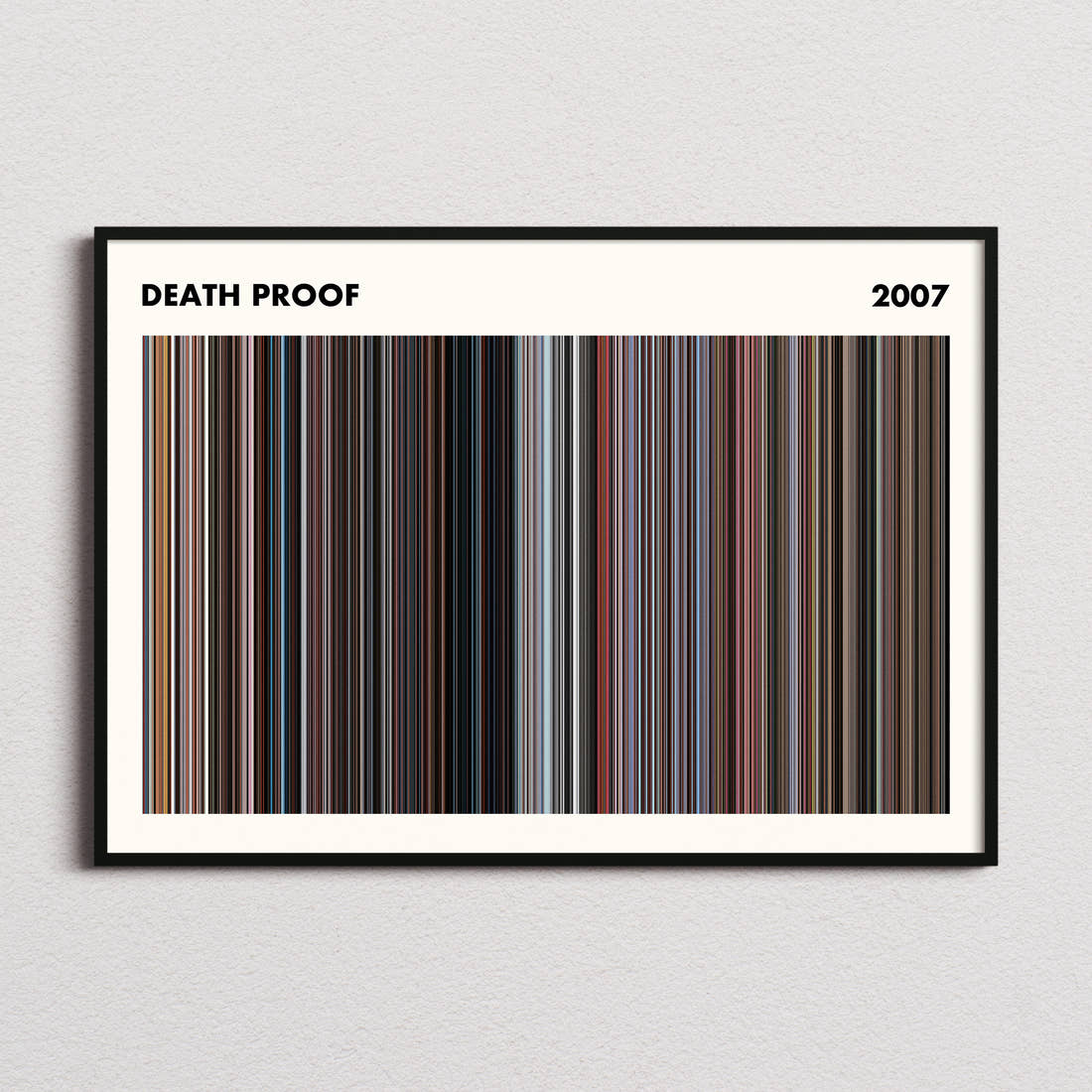 Death Proof Movie Barcode Poster - Simplified