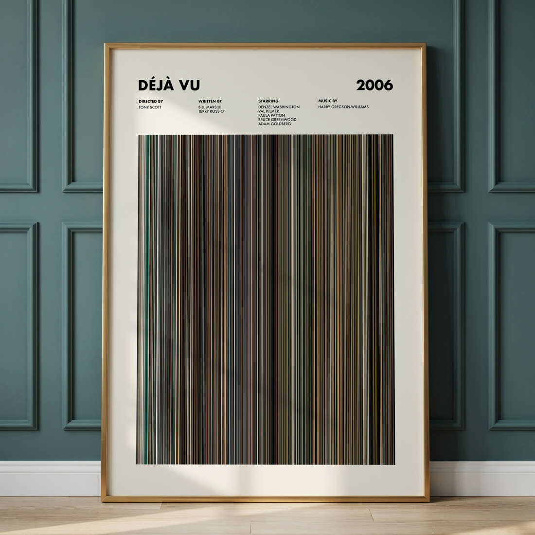 Déjà Vu Movie Barcode Poster
