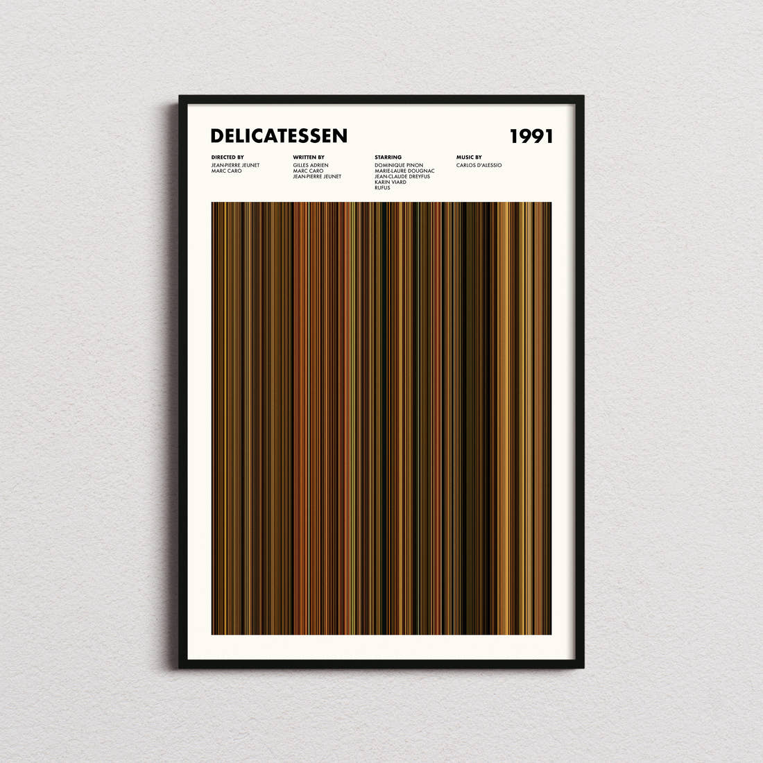 Delicatessen Movie Barcode Poster