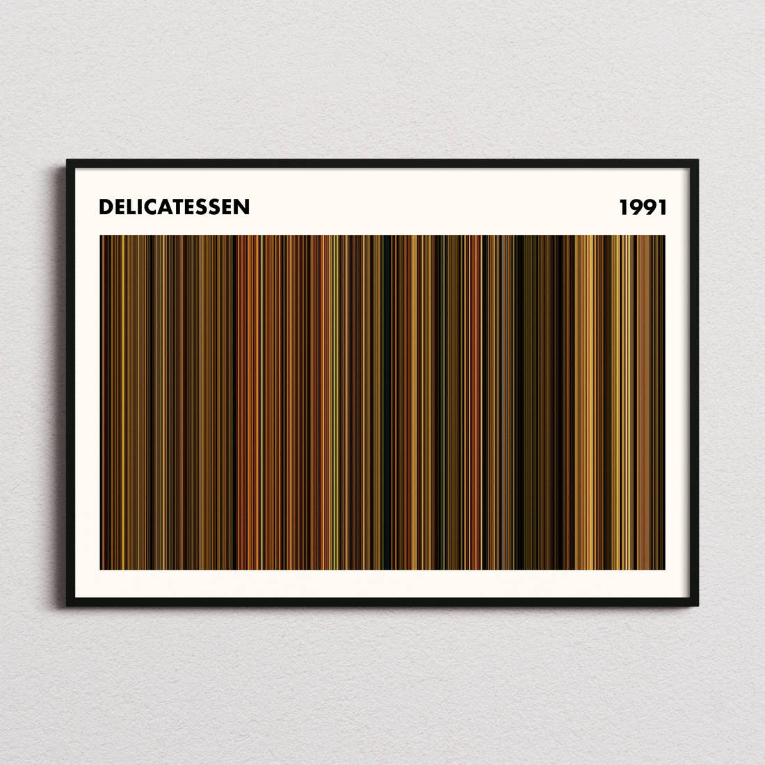 Delicatessen Movie Barcode Poster - Simplified
