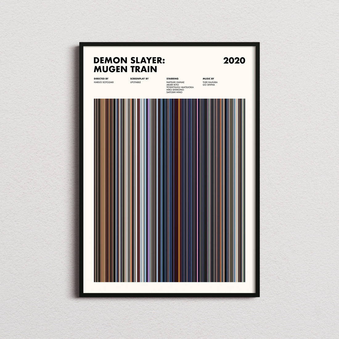 Demon Slayer: Mugen Train Movie Barcode Poster