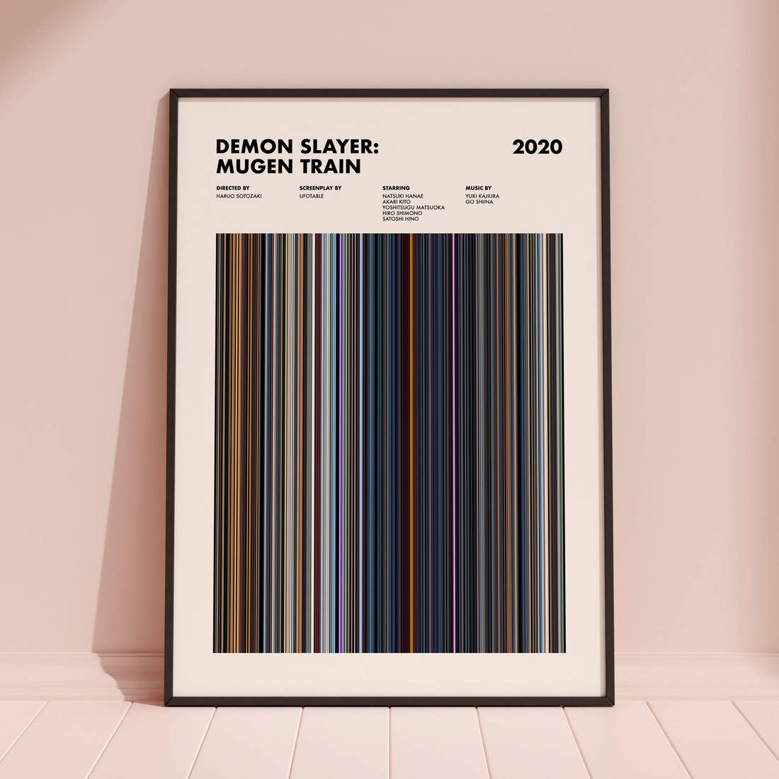 Demon Slayer: Mugen Train Movie Barcode Poster