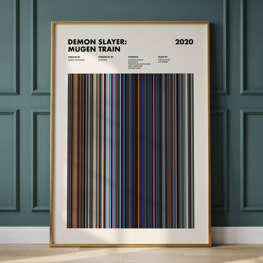 Demon Slayer: Mugen Train Movie Barcode Poster
