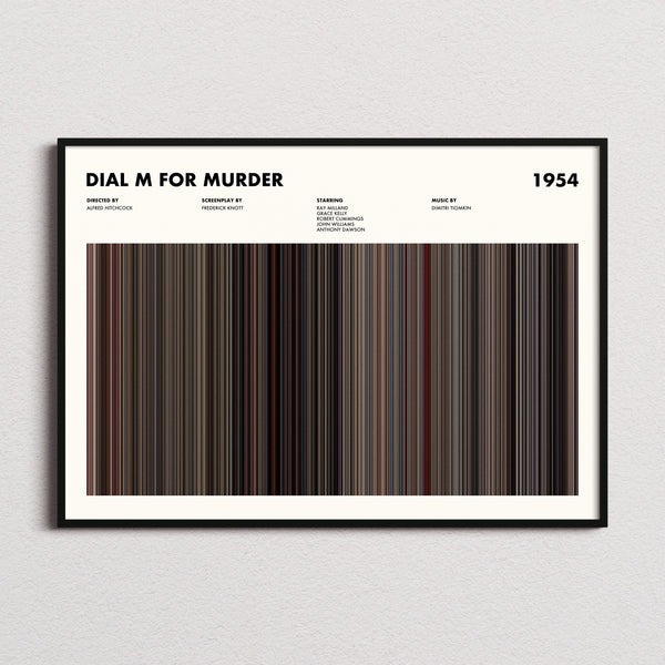 Dial M for Murder Movie Barcode Poster