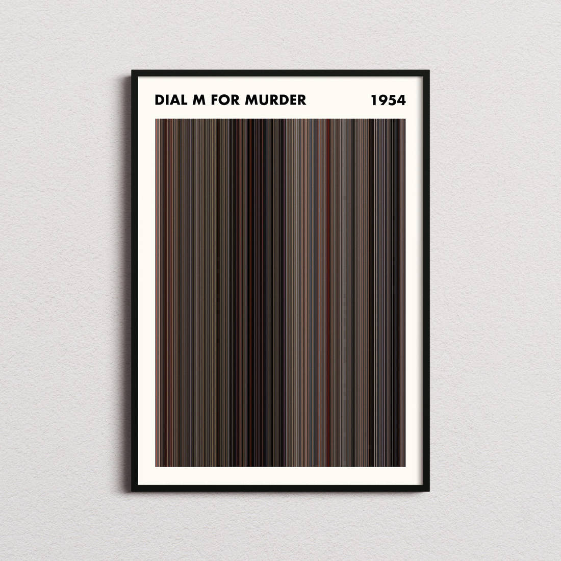 Dial M for Murder Movie Barcode Poster - Simplified