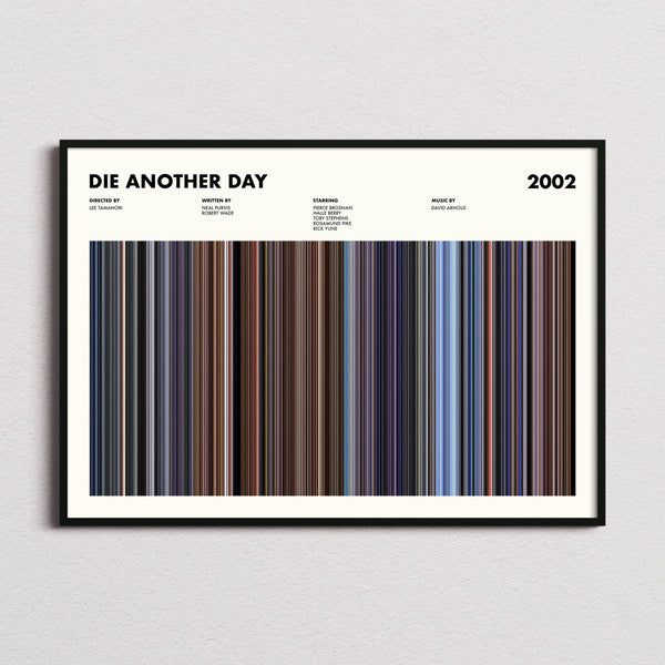 Die Another Day Movie Barcode Poster