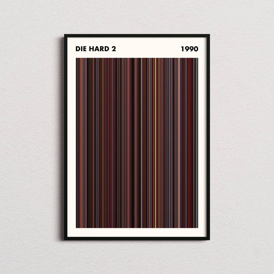 Die Hard 2 Movie Barcode Poster - Simplified