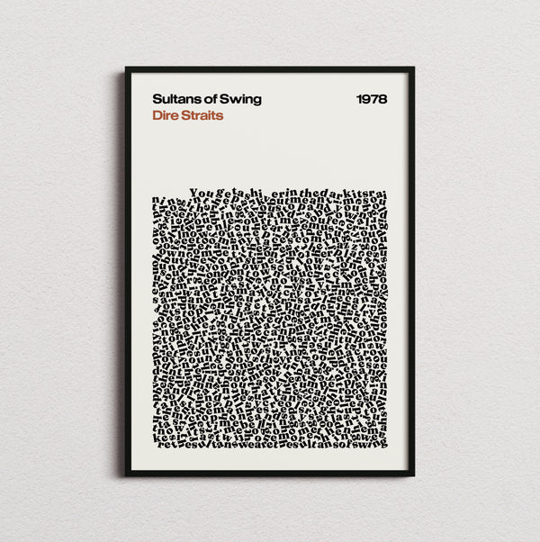 Dire Straits Sultans of Swing Lyric Print