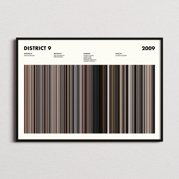 District 9 Movie Barcode Poster