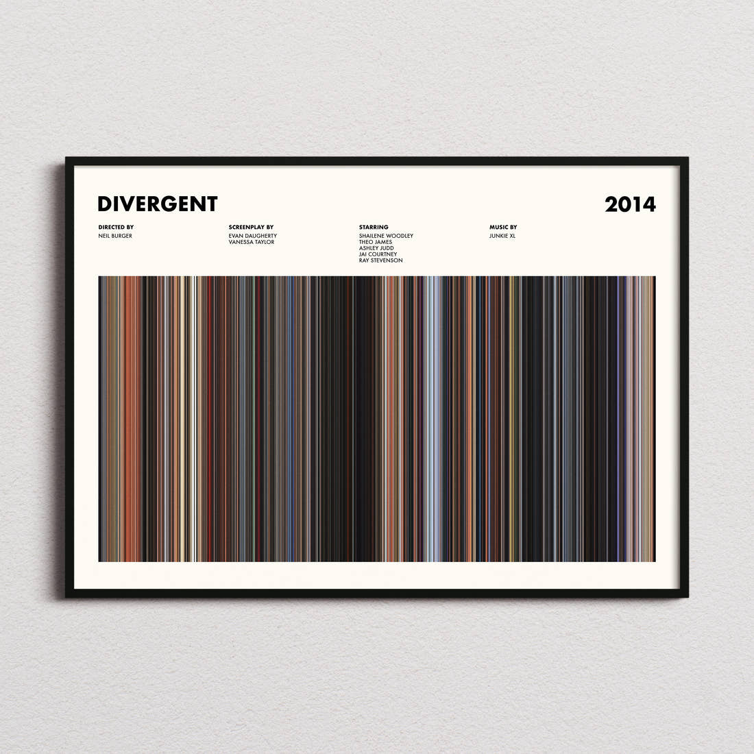 Divergent Movie Barcode Poster