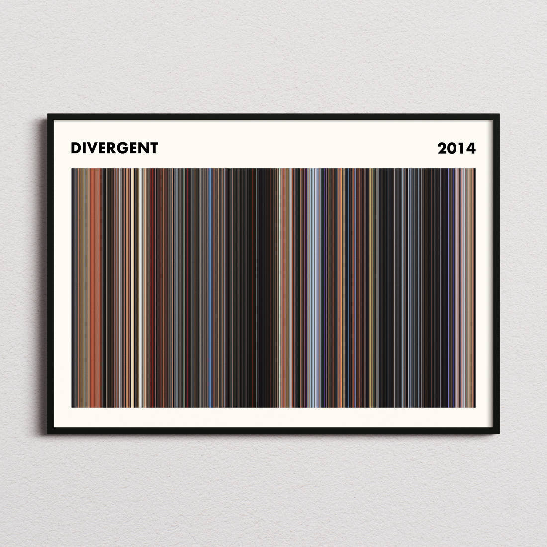 Divergent Movie Barcode Poster - Simplified