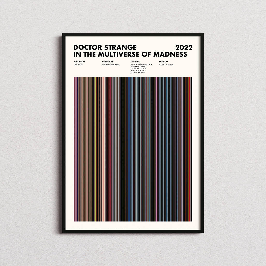 Doctor Strange in the Multiverse of Madness Movie Barcode Poster
