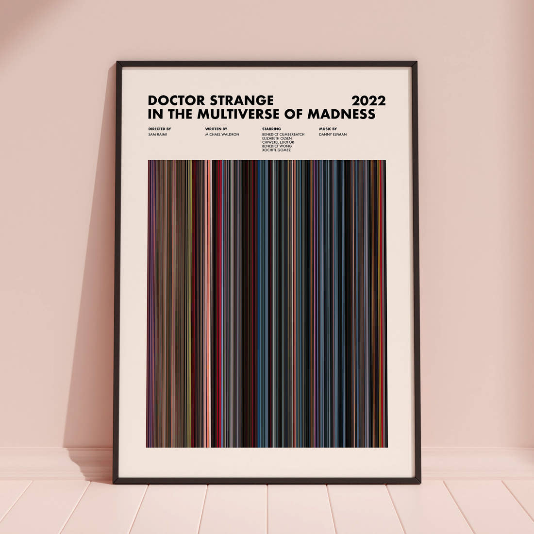 Doctor Strange in the Multiverse of Madness Movie Barcode Poster