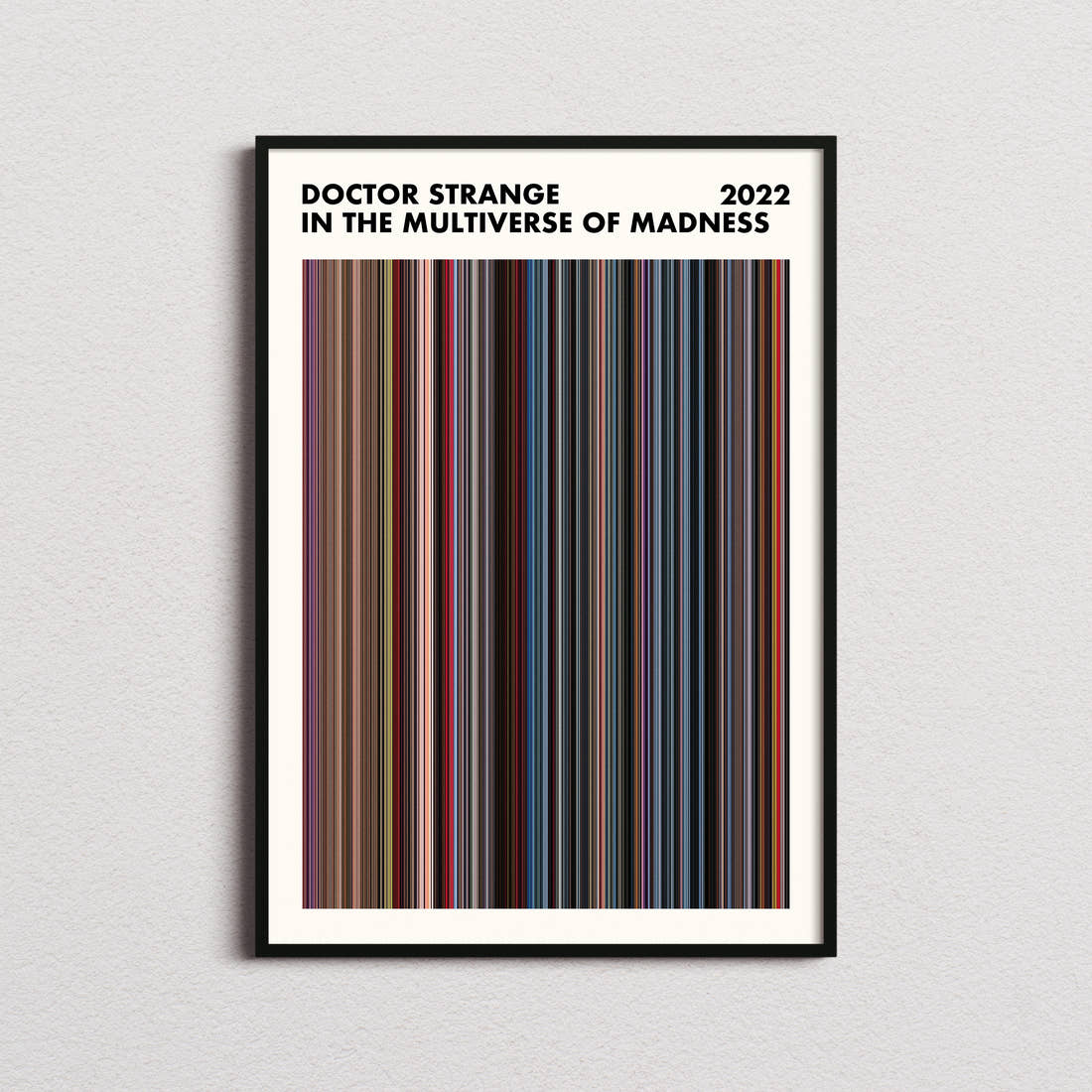 Doctor Strange in the Multiverse of Madness Movie Barcode Poster - Simplified