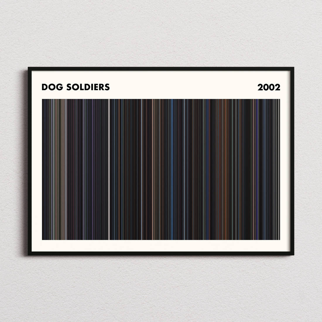 Dog Soldiers Movie Barcode Poster - Simplified