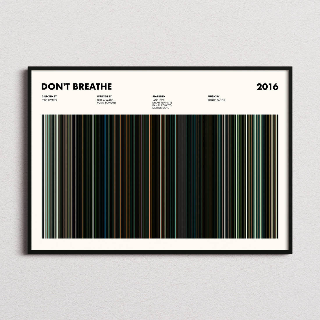 Don't Breathe Movie Barcode Poster