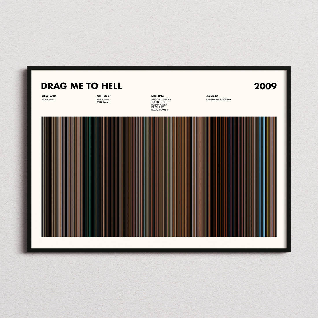 Drag Me to Hell Movie Barcode Poster