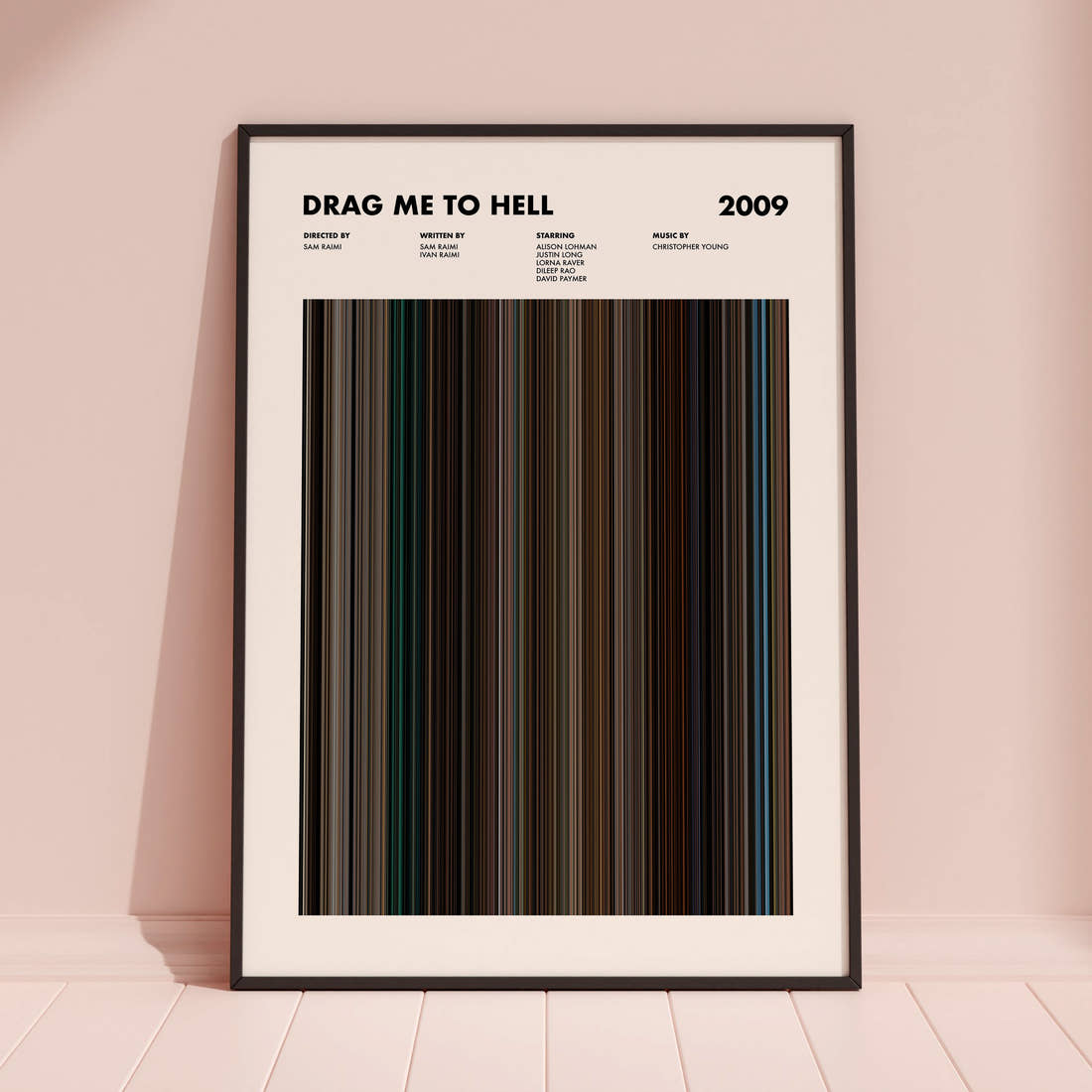 Drag Me to Hell Movie Barcode Poster