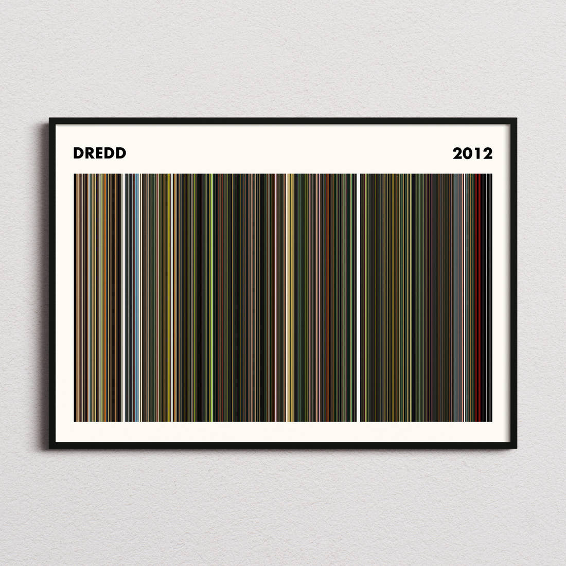 Dredd Movie Barcode Poster - Simplified