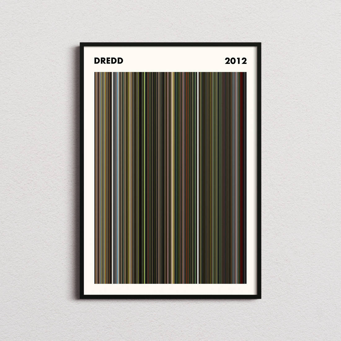 Dredd Movie Barcode Poster - Simplified