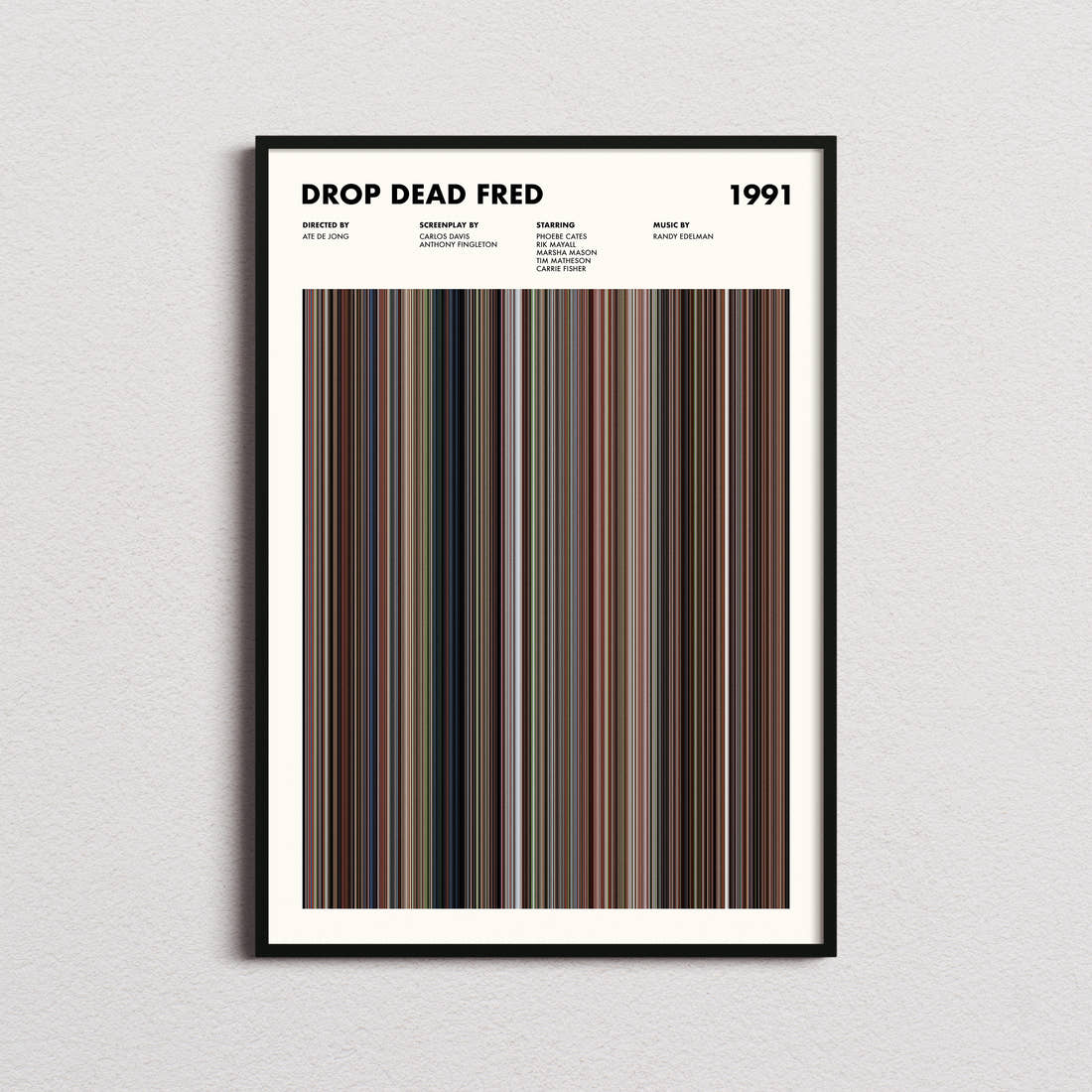 Drop Dead Fred Movie Barcode Poster