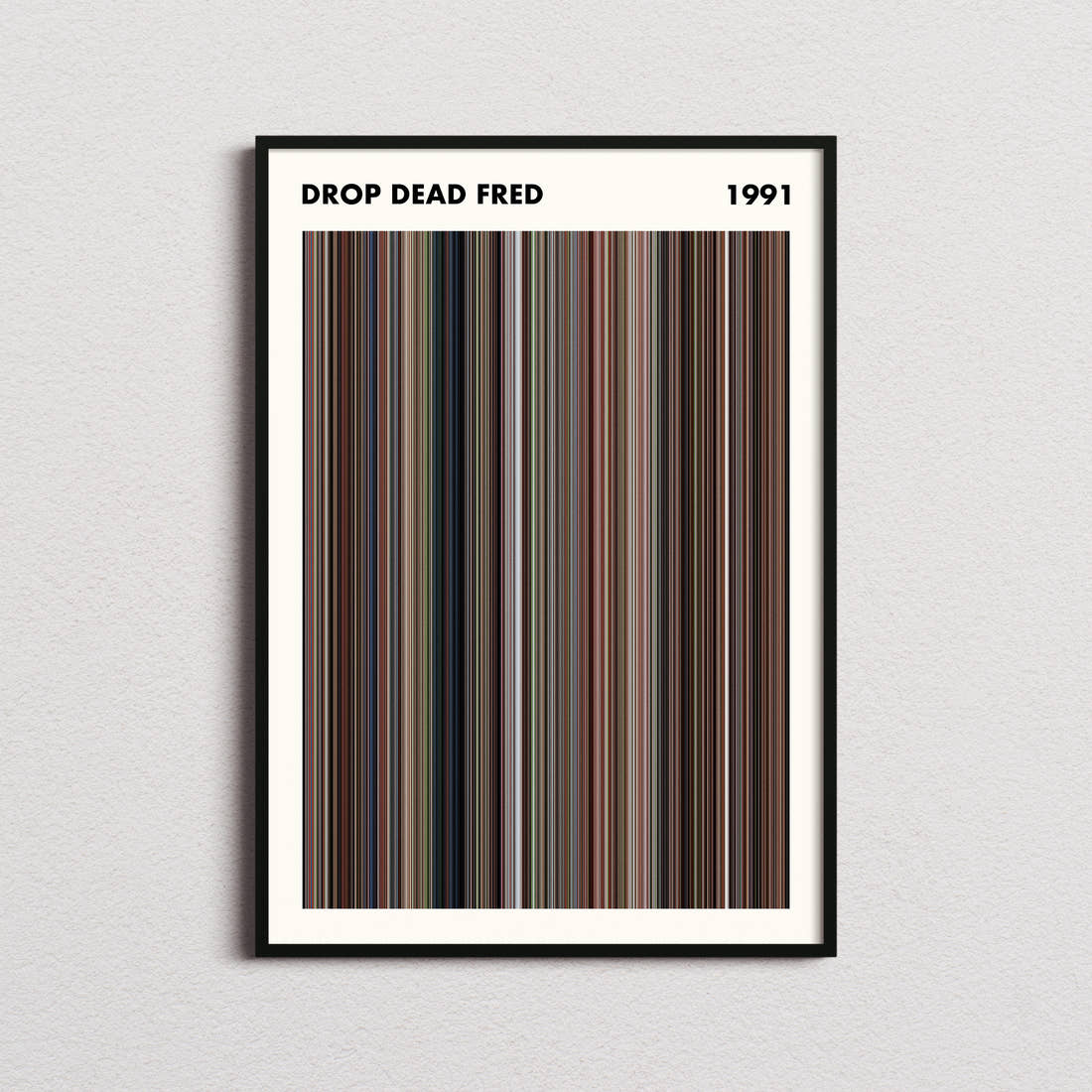 Drop Dead Fred Movie Barcode Poster - Simplified
