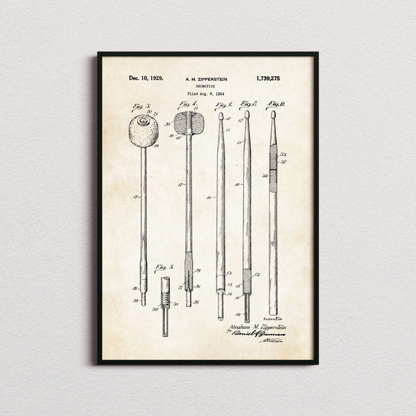 Drumstick Patent Print
