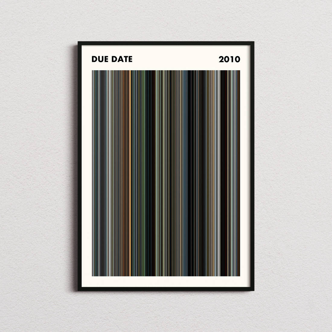 Due Date Movie Barcode Poster - Simplified