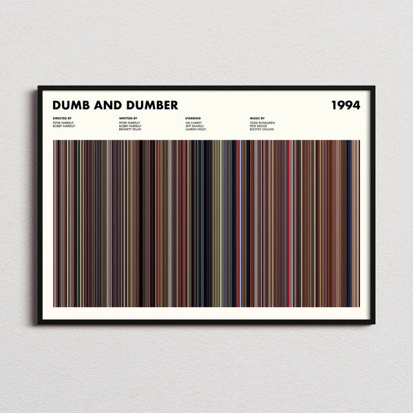 Dumb and Dumber Movie Barcode Poster