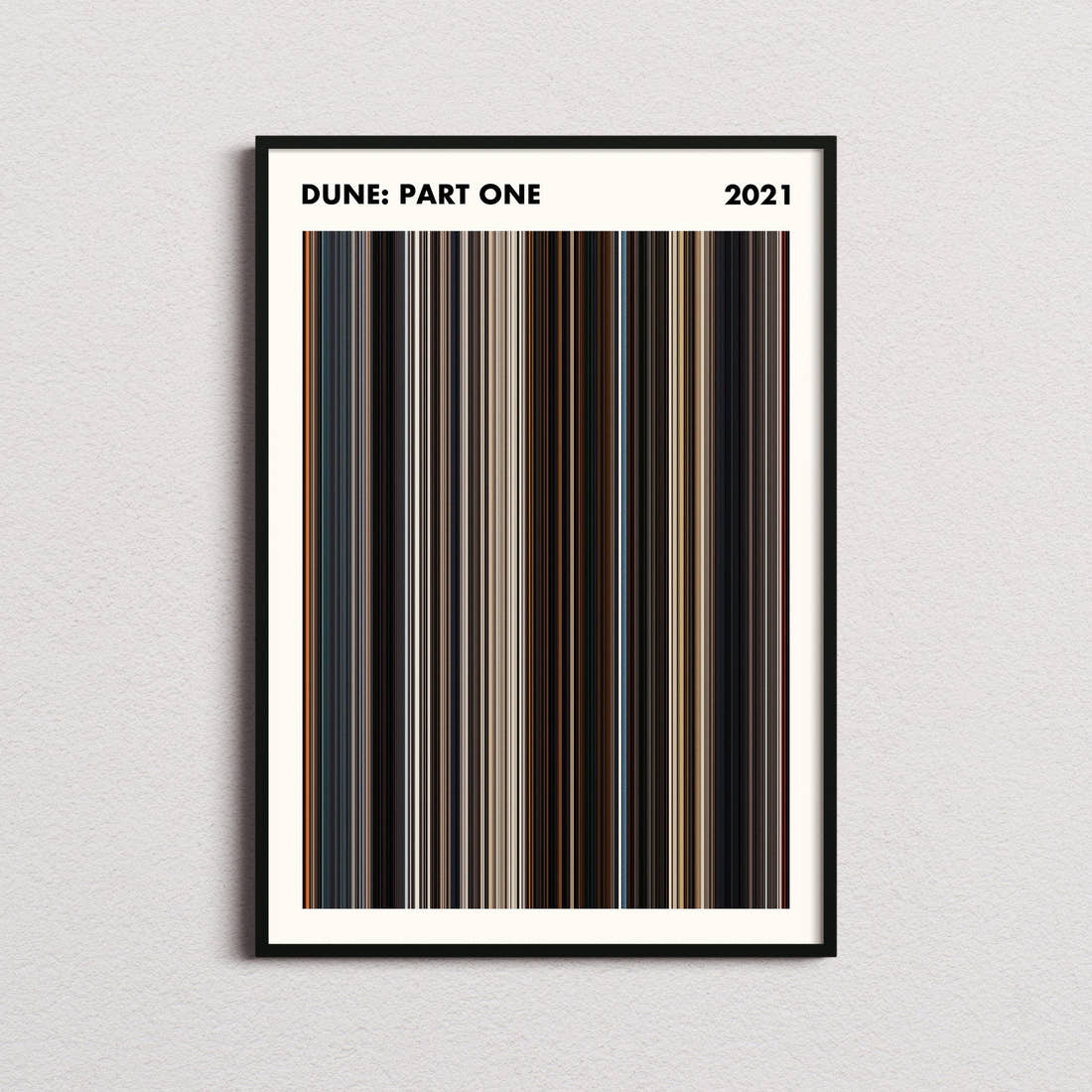 Dune: Part One Movie Barcode Poster - Simplified
