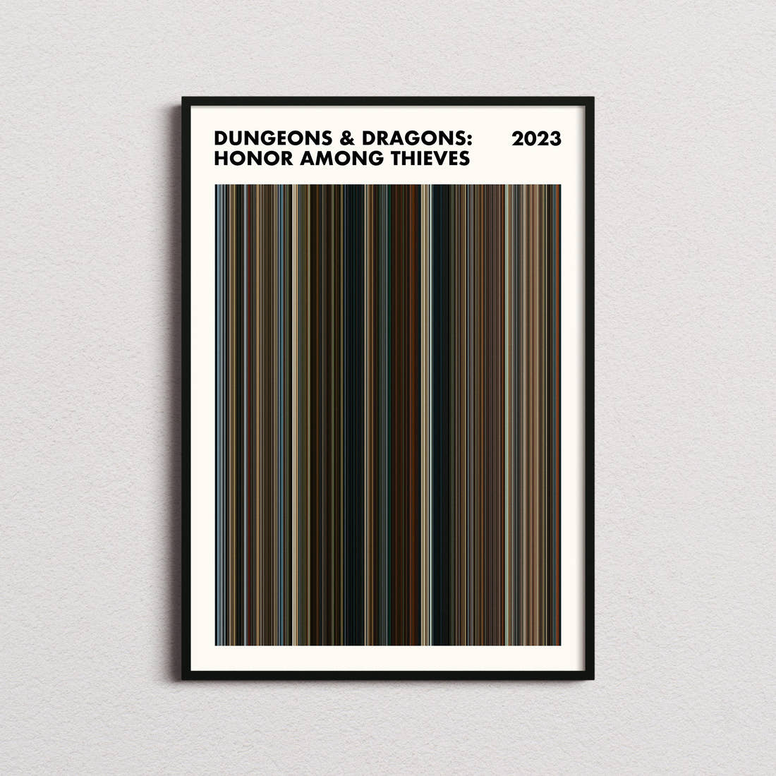 Dungeons & Dragons: Honor Among Thieves Movie Barcode Poster - Simplified
