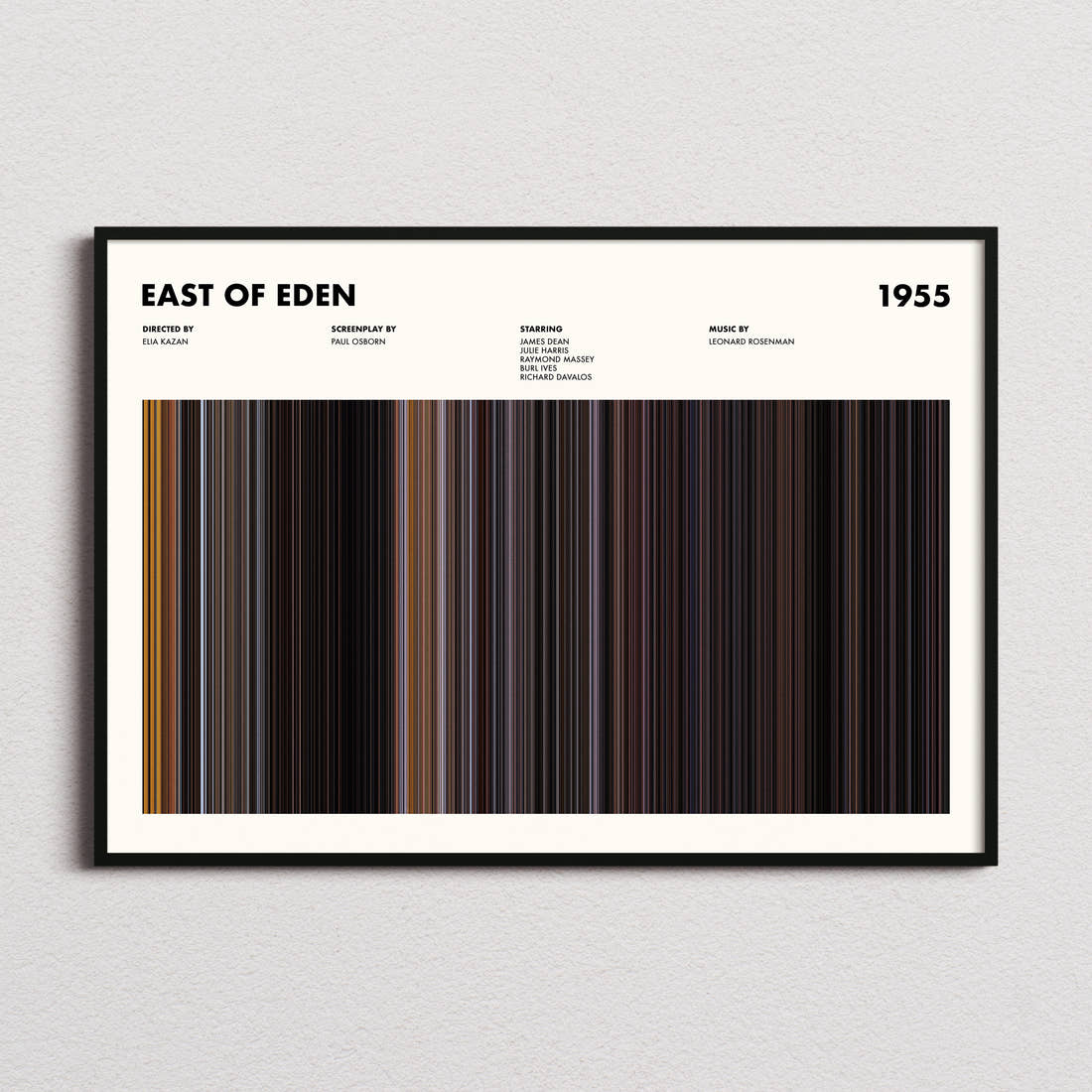 East of Eden Movie Barcode Poster