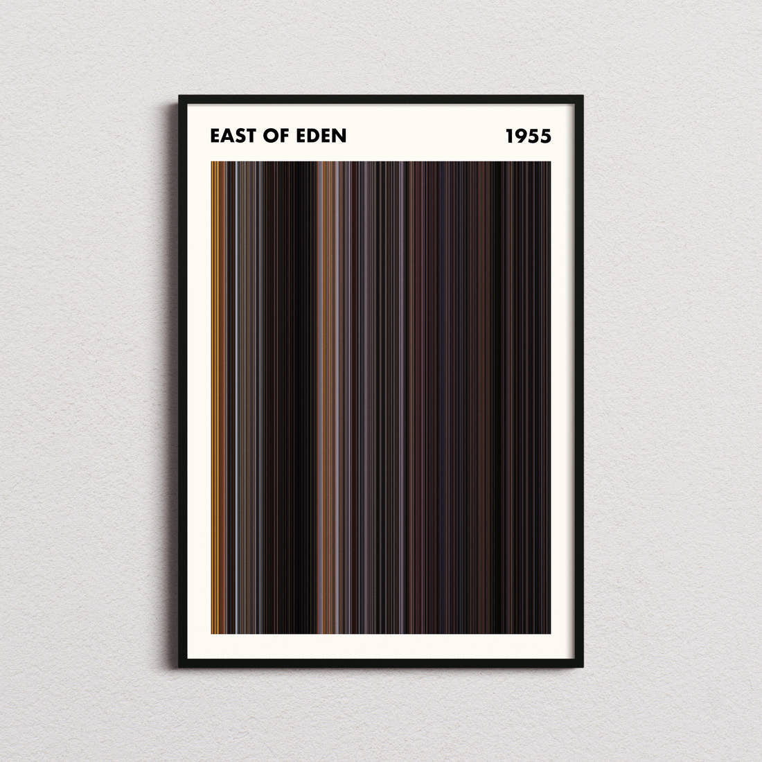East of Eden Movie Barcode Poster - Simplified