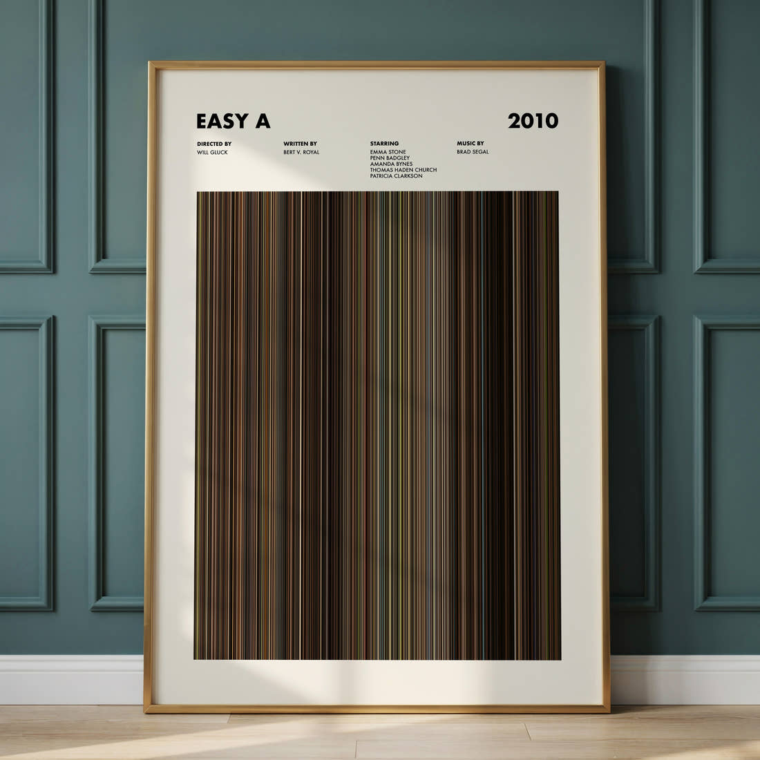 Easy A Movie Barcode Poster