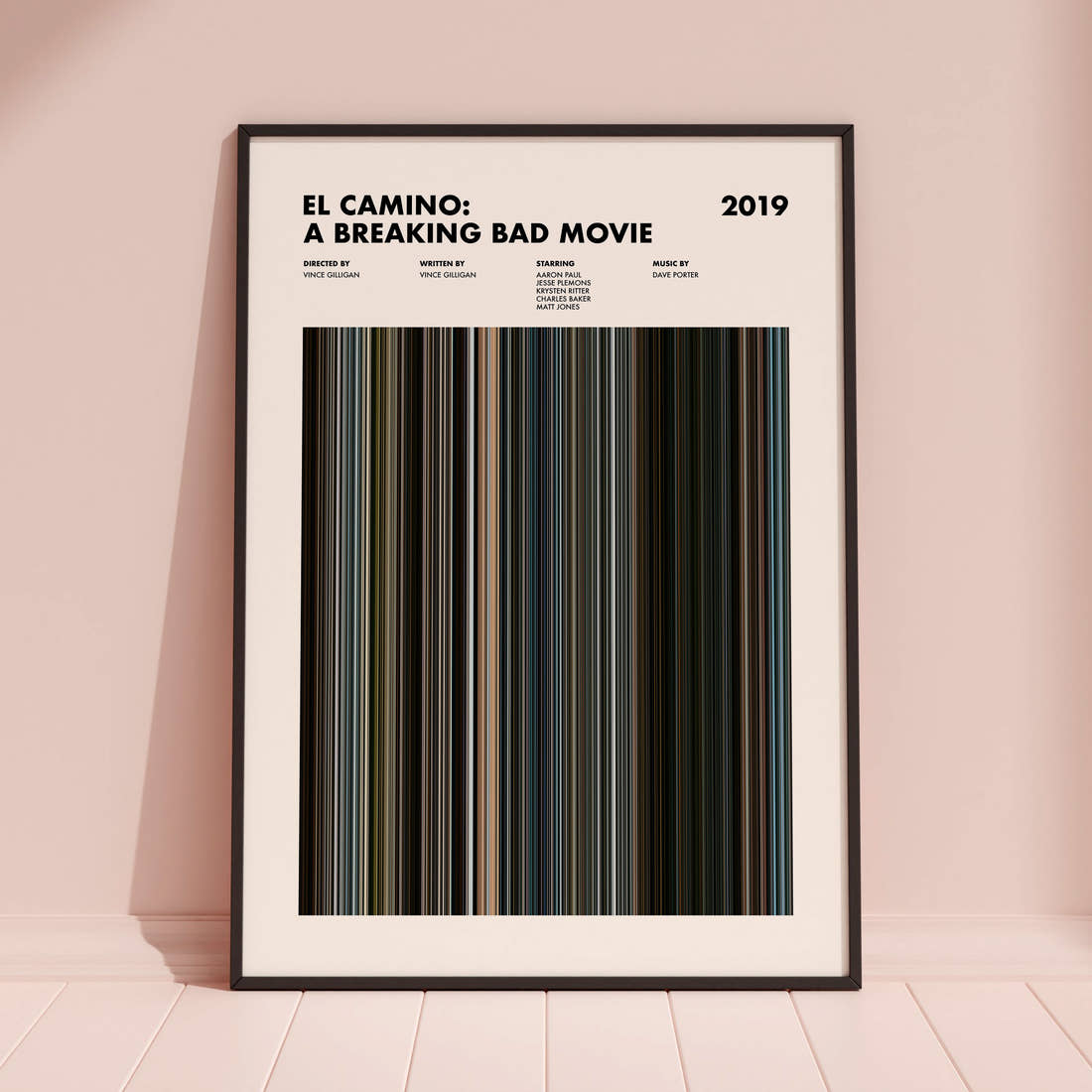 El Camino: A Breaking Bad Movie Movie Barcode Poster