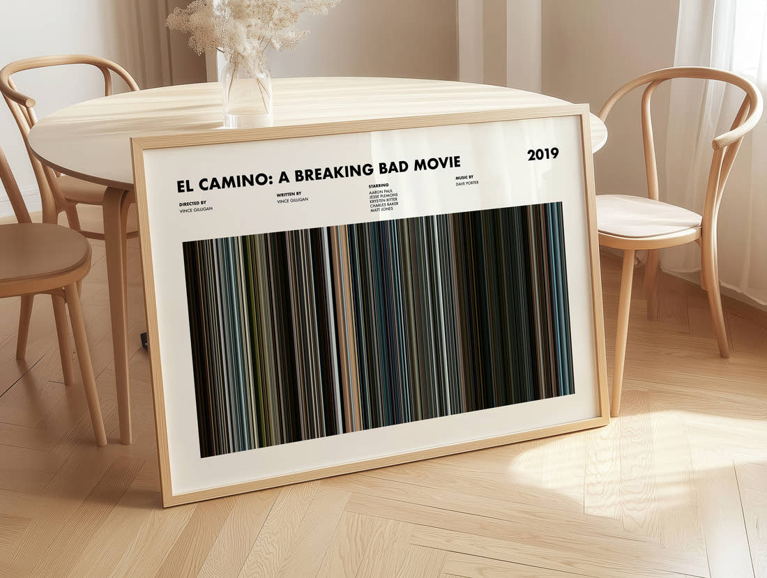 El Camino: A Breaking Bad Movie Movie Barcode Poster