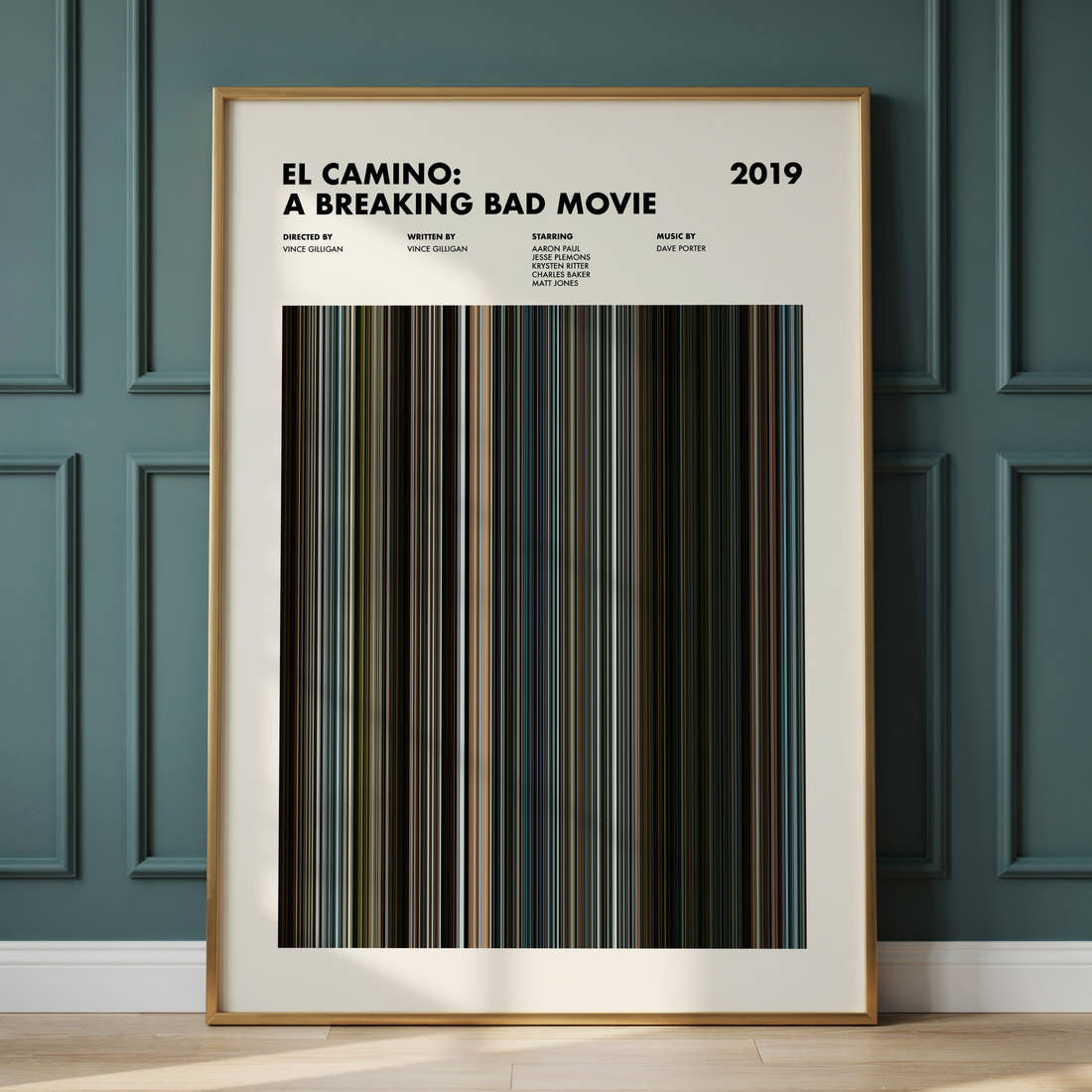 El Camino: A Breaking Bad Movie Movie Barcode Poster