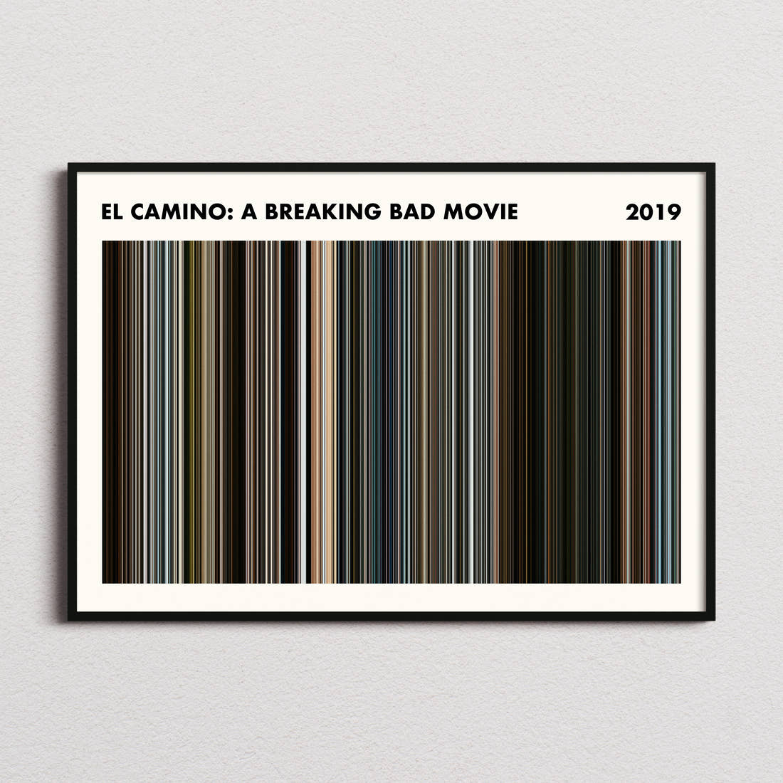 El Camino: A Breaking Bad Movie Movie Barcode Poster - Simplified
